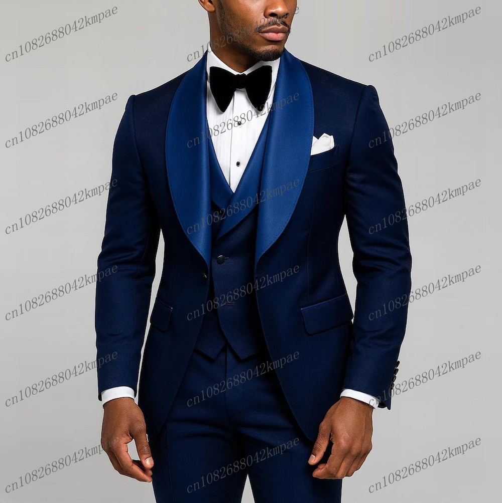 New Navy Blue Formal Men Suit  - огляд і ціна Men'S Grooming Kits