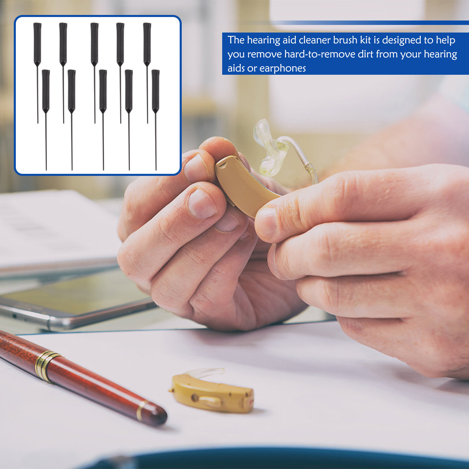 10Pcs Hearing Aid Cleaning Kit - огляд і ціна Ear Wax Remover