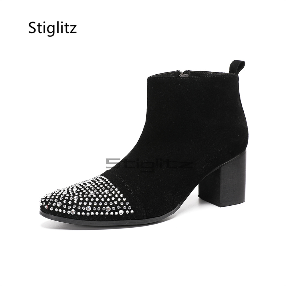 Rhinestone Pointed Toe Chelsea - огляд і ціна Men Grooming Usa