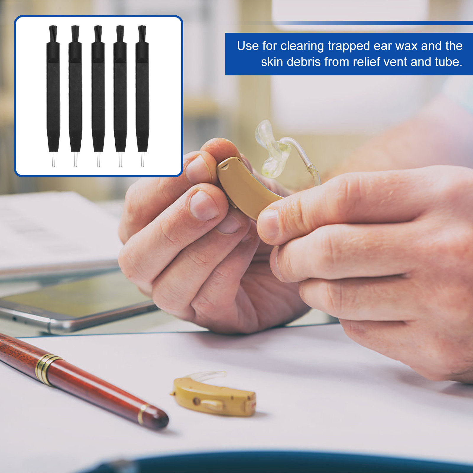 5Pcs Hearing Aid Cleaning Tool - огляд і ціна Ear Wax Remover