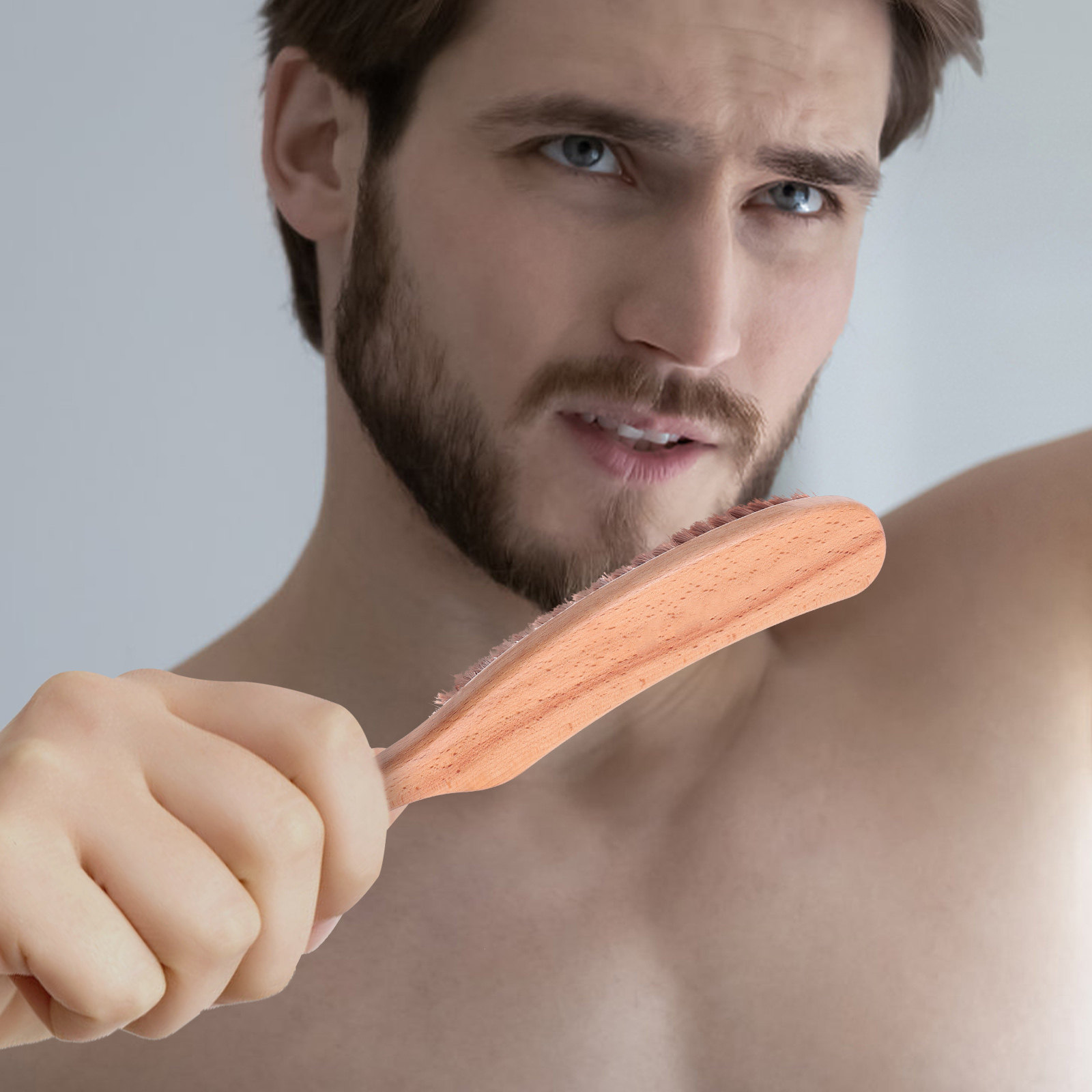 1Pcs Premium Nylon Beard Brush - огляд і ціна Men Grooming Usa