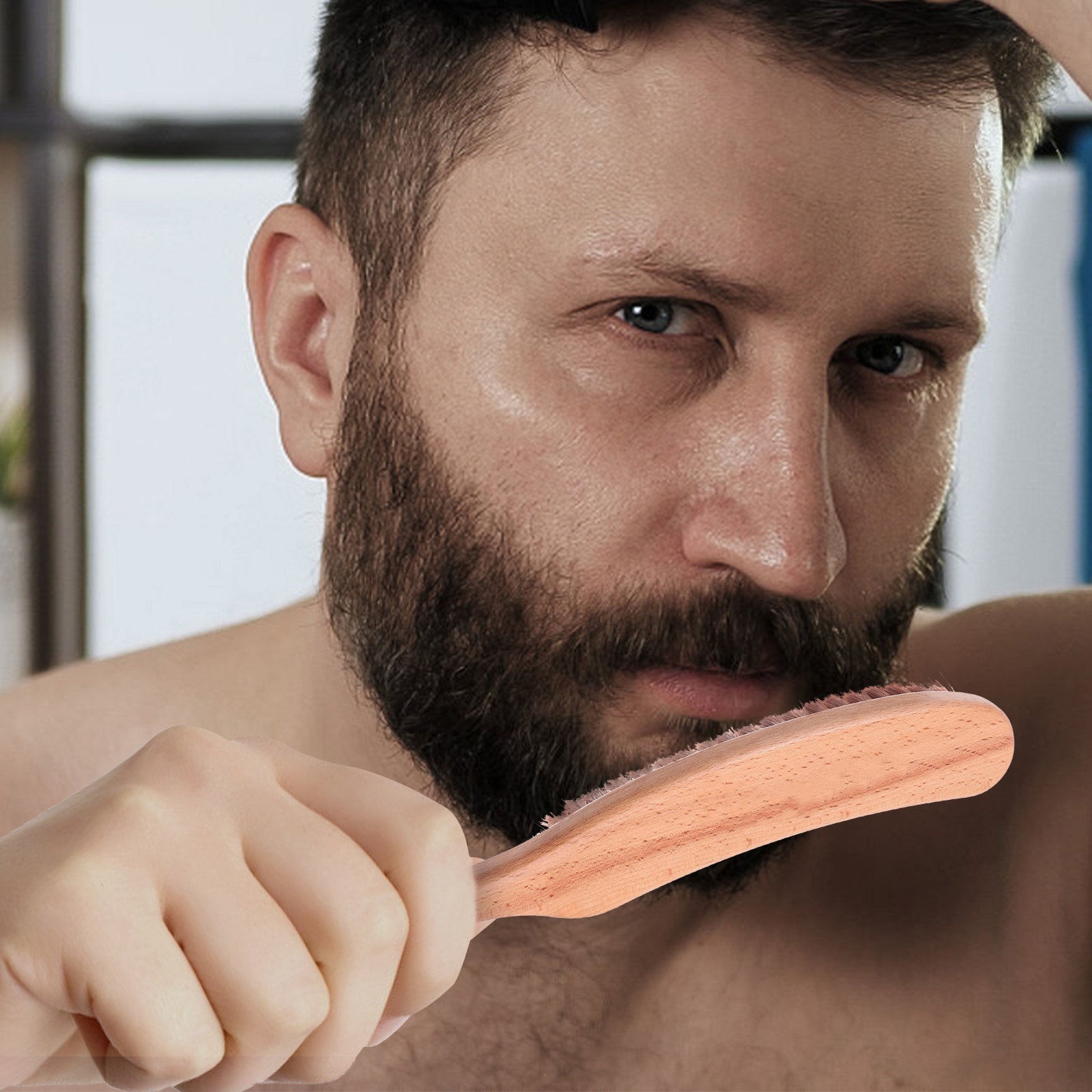 1Pcs Premium Nylon Beard Brush - огляд і ціна Men Grooming Usa