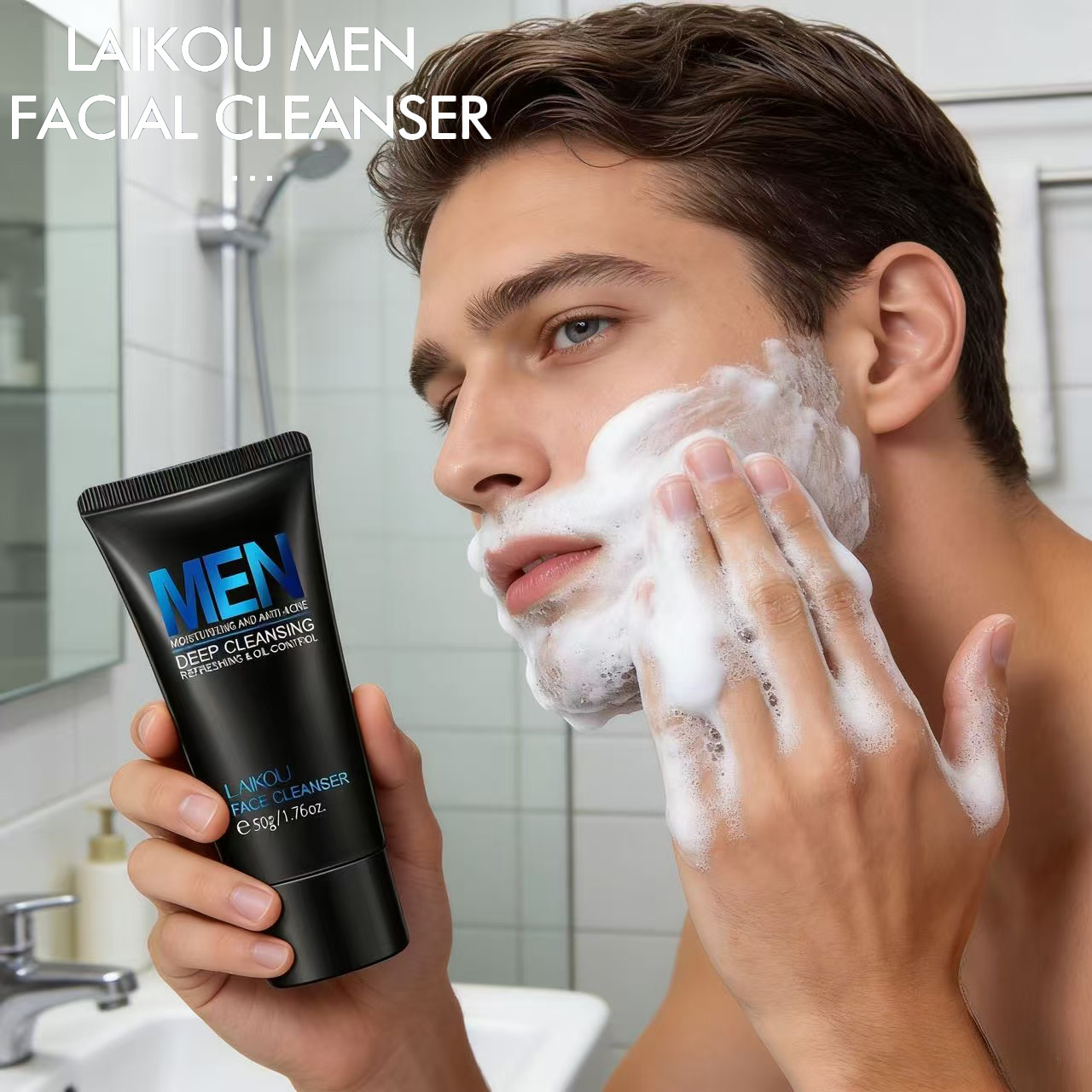 LAIKOU Men Facial Cleanser 50g - огляд і ціна Face Wash Mens