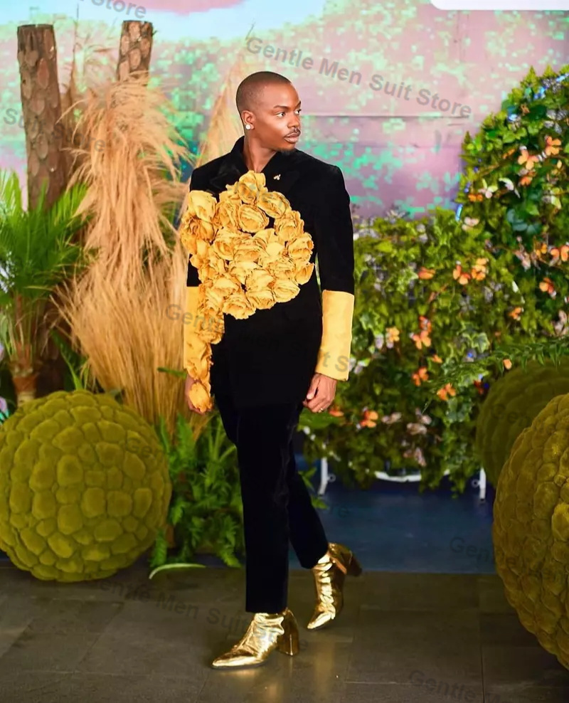 Yellow Black Men Suits Set 2 P - огляд і ціна Men Grooming Usa